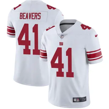 Nike Darrian Beavers Men's Limited New York Giants White Vapor Untouchable Jersey