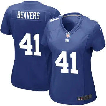 Nike Darrian Beavers Women's Game New York Giants Royal Team Color Jersey