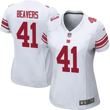 Nike Darrian Beavers Women's Game New York Giants White Jersey