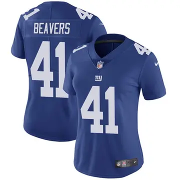 Nike Darrian Beavers Women's Limited New York Giants Royal Team Color Vapor Untouchable Jersey