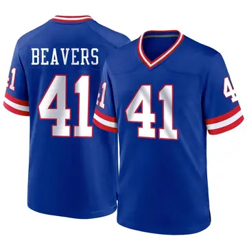 Nike Darrian Beavers Youth Game New York Giants Royal Classic Jersey