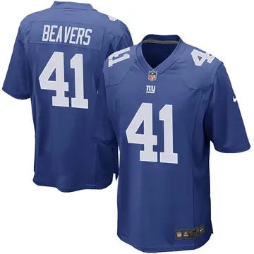 Nike Darrian Beavers Youth Game New York Giants Royal Team Color Jersey