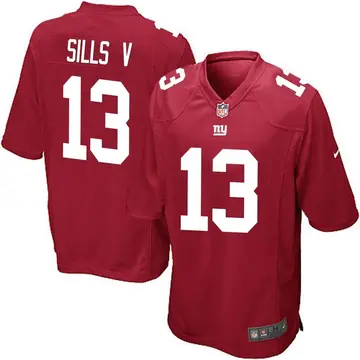 Nike David Sills V Youth Game New York Giants Red Alternate Jersey