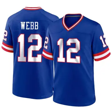 Nike Davis Webb Men's Game New York Giants Royal Classic Jersey