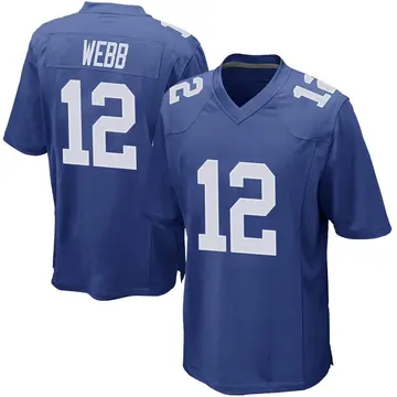 Nike Davis Webb Men's Game New York Giants Royal Team Color Jersey
