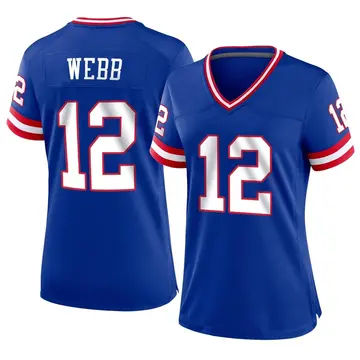Nike Davis Webb Women's Game New York Giants Royal Classic Jersey