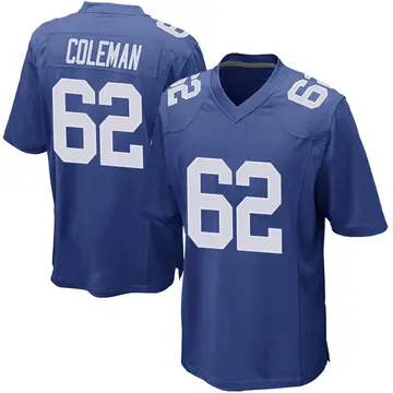 Nike Davon Coleman Men's Game New York Giants Royal Team Color Jersey
