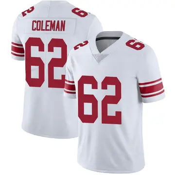 Nike Davon Coleman Men's Limited New York Giants White Vapor Untouchable Jersey