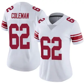 Nike Davon Coleman Women's Limited New York Giants White Vapor Untouchable Jersey