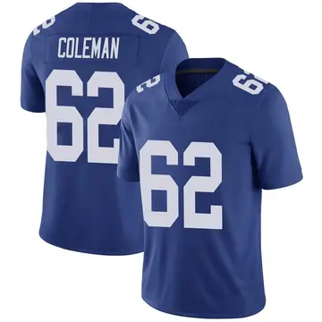 Nike Davon Coleman Youth Limited New York Giants Royal Team Color Vapor Untouchable Jersey