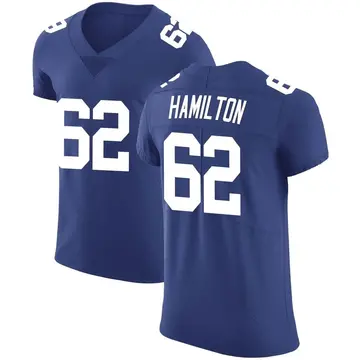 Nike Devery Hamilton Men's Elite New York Giants Royal Team Color Vapor Untouchable Jersey