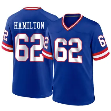 Nike Devery Hamilton Youth Game New York Giants Royal Classic Jersey