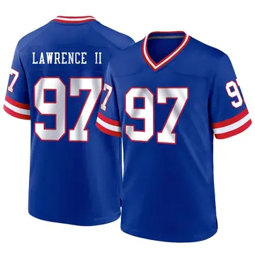 Nike Dexter Lawrence Men's Game New York Giants Royal Classic Jersey