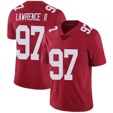 Nike Dexter Lawrence Men's Limited New York Giants Red Alternate Vapor Untouchable Jersey