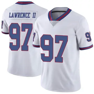 Nike Dexter Lawrence Men's Limited New York Giants White Color Rush Jersey