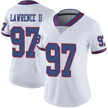Nike Dexter Lawrence Women's Limited New York Giants White Color Rush Jersey