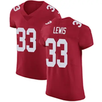 Nike Dion Lewis Men's Elite New York Giants Red Alternate Vapor Untouchable Jersey