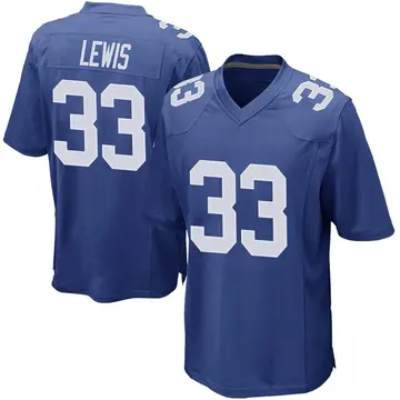 Nike Dion Lewis Men's Game New York Giants Royal Team Color Jersey
