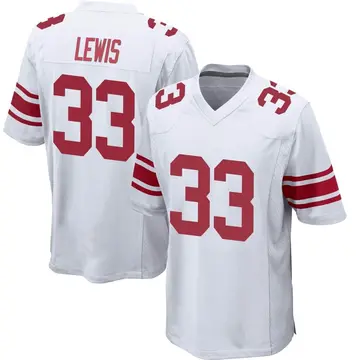 Nike Dion Lewis Men's Game New York Giants White Jersey