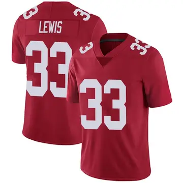 Nike Dion Lewis Men's Limited New York Giants Red Alternate Vapor Untouchable Jersey