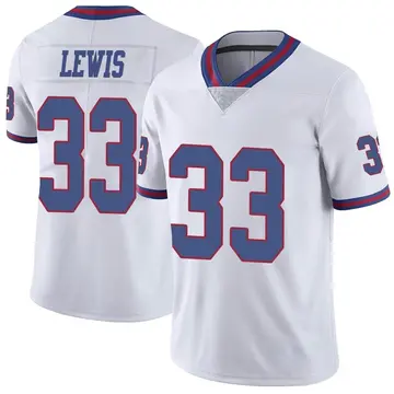 Nike Dion Lewis Men's Limited New York Giants White Color Rush Jersey