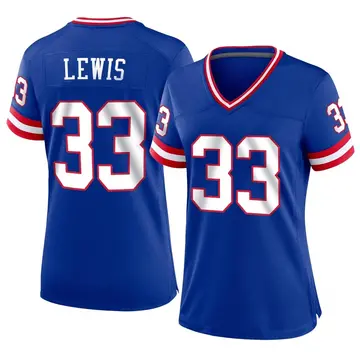 Nike Dion Lewis Women's Game New York Giants Royal Classic Jersey