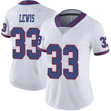 Nike Dion Lewis Women's Limited New York Giants White Color Rush Jersey