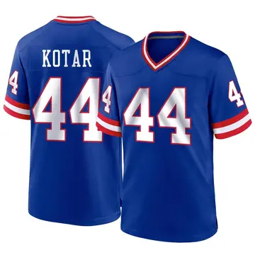 Nike Doug Kotar Men's Game New York Giants Royal Classic Jersey