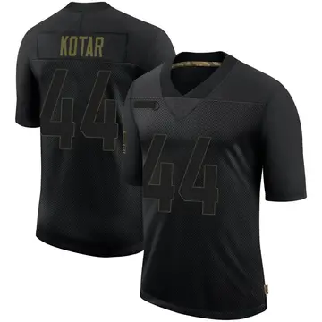 Nike Doug Kotar Men's Limited New York Giants Black 2020 Salute To Service Retired Jersey