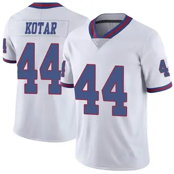 Nike Doug Kotar Men's Limited New York Giants White Color Rush Jersey