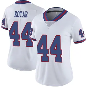 Nike Doug Kotar Women's Limited New York Giants White Color Rush Jersey