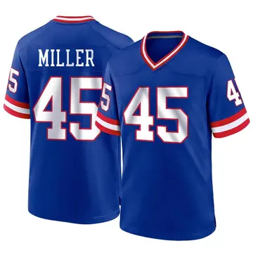 Nike Dre Miller Men's Game New York Giants Royal Classic Jersey
