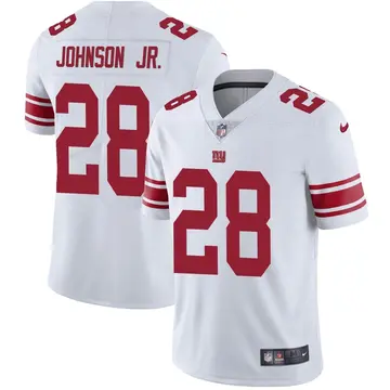 Nike Dwayne Johnson Jr. Men's Limited New York Giants White Vapor Untouchable Jersey