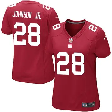 Nike Dwayne Johnson Jr. Women's Game New York Giants Red Alternate Jersey