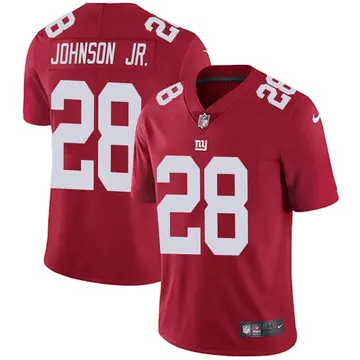 Nike Dwayne Johnson Jr. Youth Limited New York Giants Red Alternate Vapor Untouchable Jersey