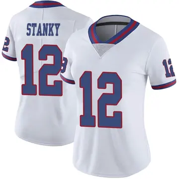 Nike Eddie Stanky Women's Limited New York Giants White Color Rush Jersey