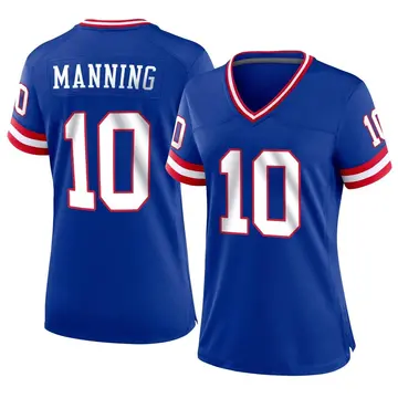 Nike Eli Manning Women's Game New York Giants Royal Classic Jersey