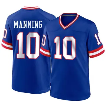 Nike Eli Manning Youth Game New York Giants Royal Classic Jersey