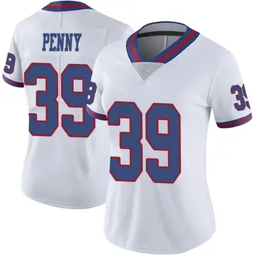 Nike Elijhaa Penny Women's Limited New York Giants White Color Rush Jersey