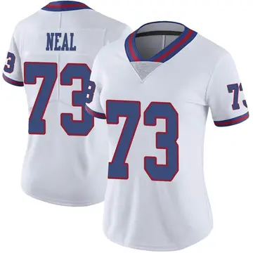 Nike Evan Neal Women's Limited New York Giants White Color Rush Jersey