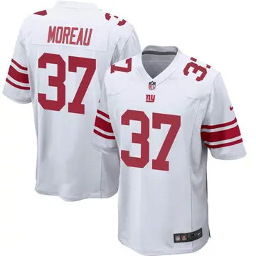 Nike Fabian Moreau Men's Game New York Giants White Jersey