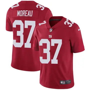 Nike Fabian Moreau Men's Limited New York Giants Red Alternate Vapor Untouchable Jersey