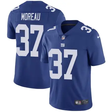 Nike Fabian Moreau Men's Limited New York Giants Royal Team Color Vapor Untouchable Jersey