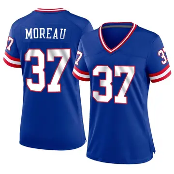 Nike Fabian Moreau Women's Game New York Giants Royal Classic Jersey