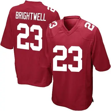 Nike Gary Brightwell Men's Game New York Giants Red Alternate Jersey