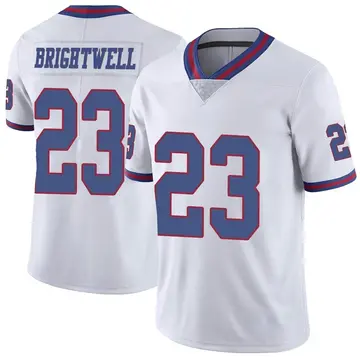 Nike Gary Brightwell Men's Limited New York Giants White Color Rush Jersey
