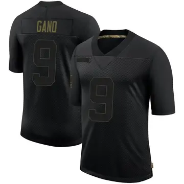Nike Graham Gano Men's Limited New York Giants Black 2020 Salute To Service Retired Jersey