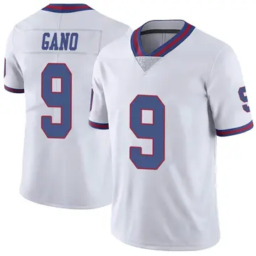 Nike Graham Gano Men's Limited New York Giants White Color Rush Jersey