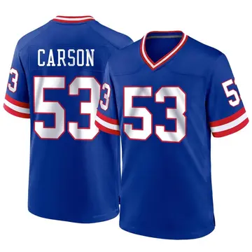 Nike Harry Carson Men's Game New York Giants Royal Classic Jersey
