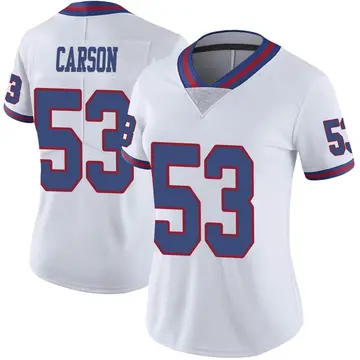 Nike Harry Carson Women's Limited New York Giants White Color Rush Jersey